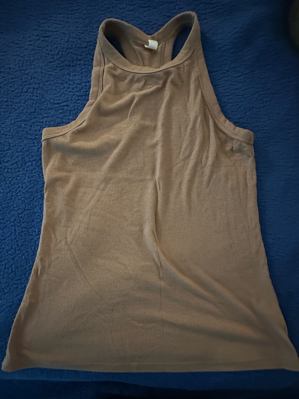 Old Navy Ribbed Racerback Tank Top - Taupe